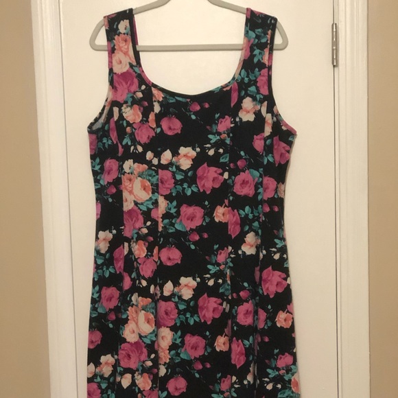Deb 2x Black and Pink Floral Sundress - Picture 2 of 2